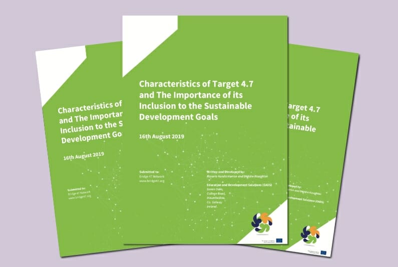 Characteristics of Target 4.7 and importance of Sustainable Development Goals Publication